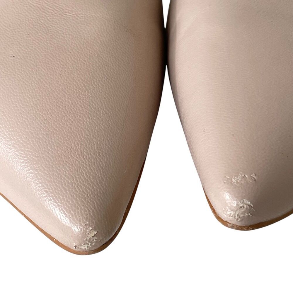 Kate Spade Isadora Beige Leather Pointed Toe Chain Mule Size 8.5 - Picture 7 of 16